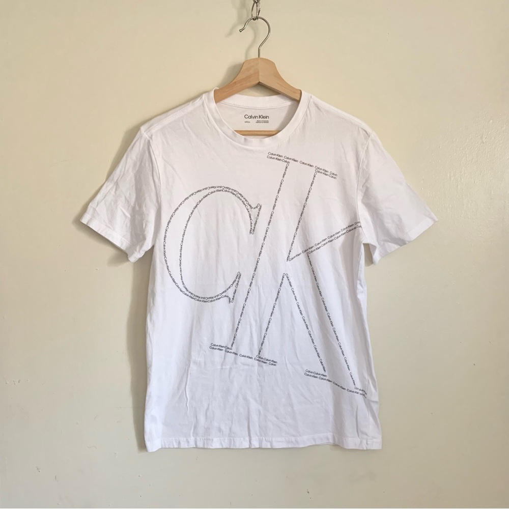 Calvin Klein White Crewneck Short Sleeves Tee Shirt Small